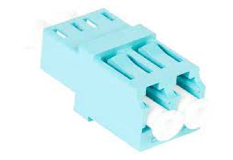 LazrSPEED® LC Duplex Adapter, Aqua, Single Pack