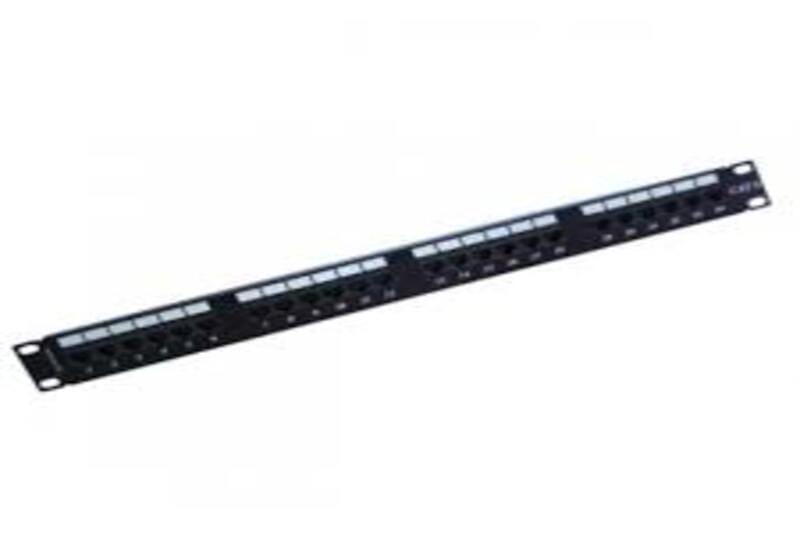 Category 6 24port Unshielded Patch Panel, Dual Type IDC, Black