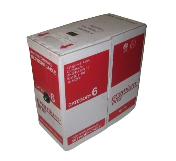 Category 6 U/UTP Installation cable, 305 m Box, PVC, Grey