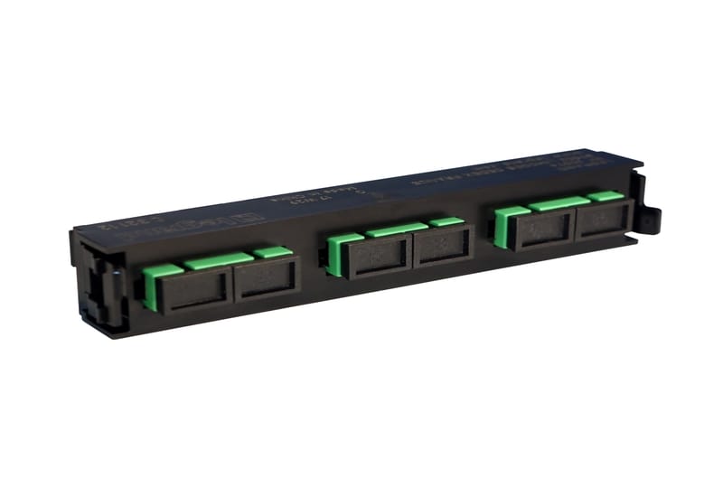 LCS³ fibre optic block - single-mode fibre optic block - SC APC duplex block for 6 single-mode fibre optics