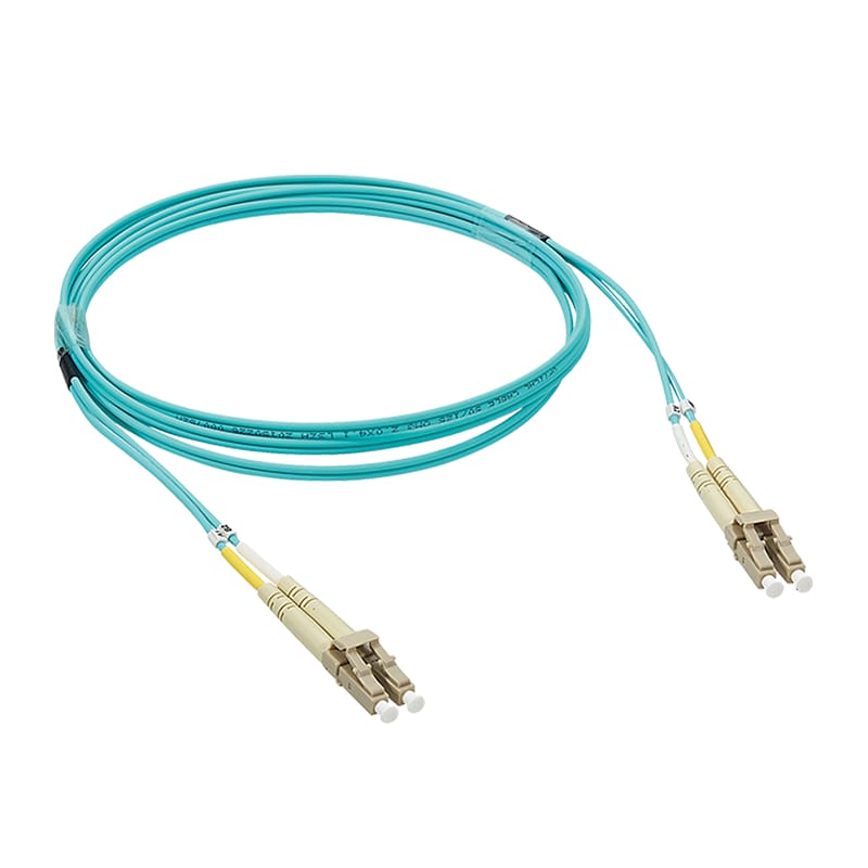 Patch cord fibre optic - OM 3 multimodules (50/125 μm) - LC/LC duplex - 2 m