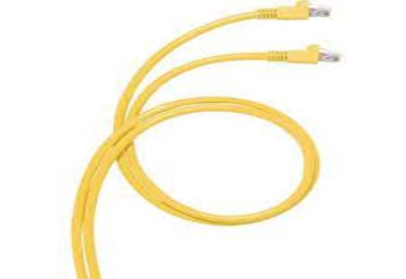 Patch cord category 6 A - U/UTP unscreened - PVC - length 1 m - yellow