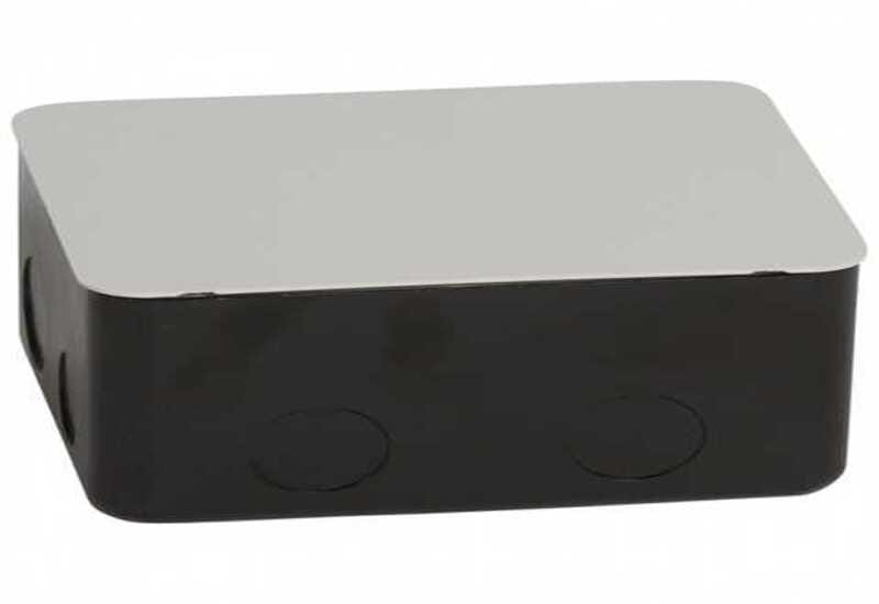 Metal flush-mounting box for installation in concrete floor - 4 modules