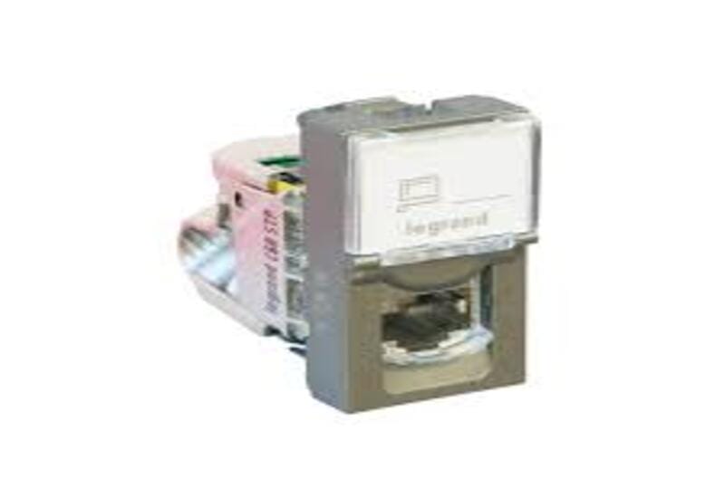 RJ45 socket Arteor - category 6A STP - 1 module - magnesium