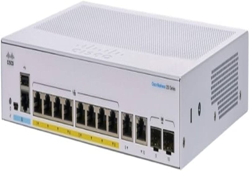 CBS250 Smart 8-port GE, Partial PoE, Ext PS, 2x1G Combo ,