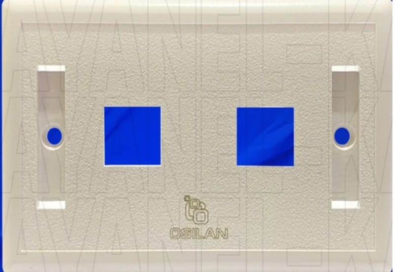 Face Plate, Dual Port, 70*115, with Shuttered, US Type