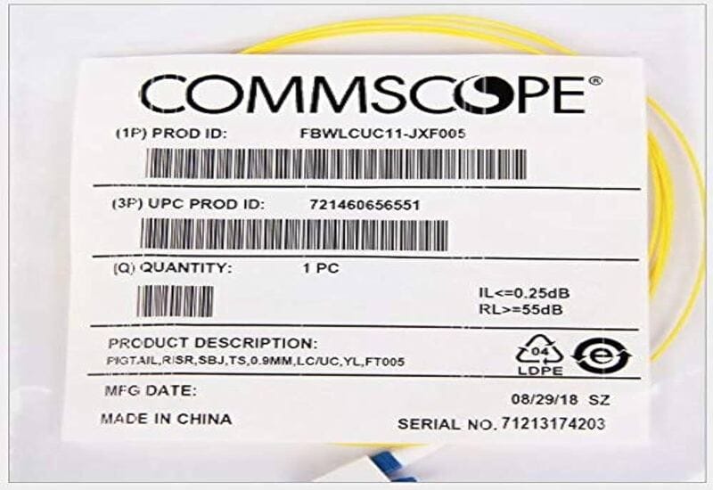 TeraSPEED® LC/UPC to Unconnectorized, Fiber Pigtail, 0.9 mm SBJ