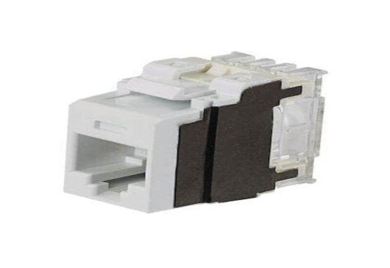 Cat 6a Jack, UTP, Arctic White Color, Punchdown